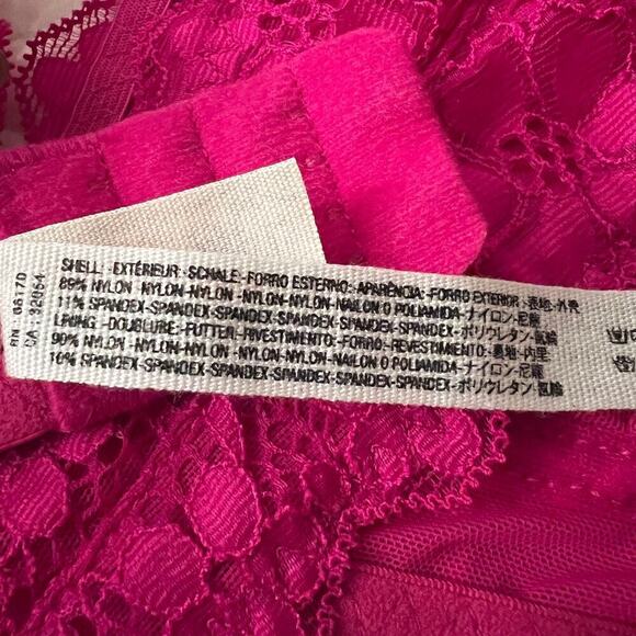 Intimately Free People NEW Pink Lace Halter Bralette Womens M Softbra Fairykei - Picture 10 of 11